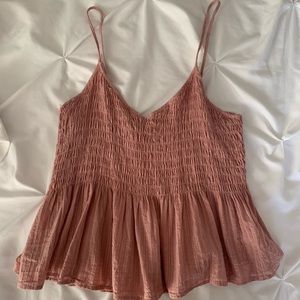 Shein Pink Ruffled Tank Top